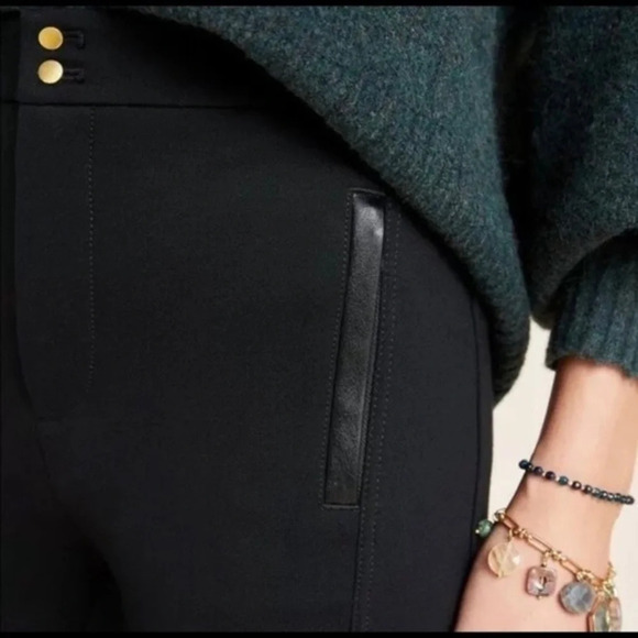 Anthropologie • Solid Black Essential Slim Leather Trim Pocket - Picture 3 of 9